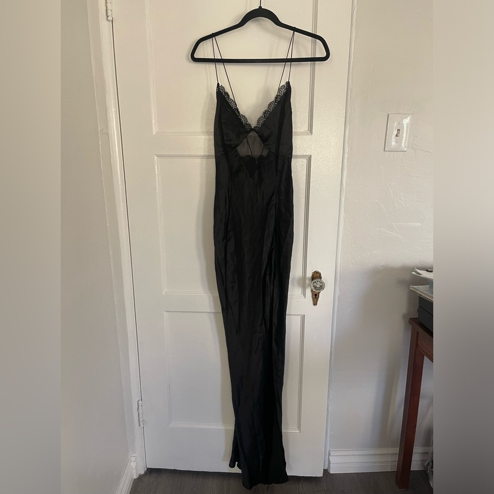 NWT designer Faith Connexion black silk dress